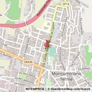 Mappa Via Camillo Benso Conte di Cavour, 209, 51015 Monsummano Terme, Pistoia (Toscana)