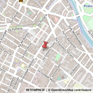 Mappa Via Giuseppe Valentini, 13, 59100 Prato, Prato (Toscana)