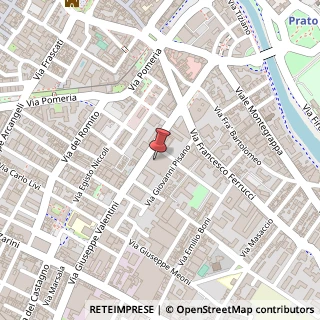 Mappa Via Giuseppe Valentini, 19, 59100 Prato, Prato (Toscana)
