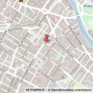 Mappa Via Giuseppe Valentini, 3, 59100 Prato, Prato (Toscana)