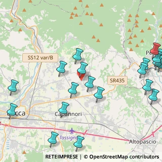 Mappa Via delle Sane Vecchie, 55012 Capannori LU, Italia (5.896)
