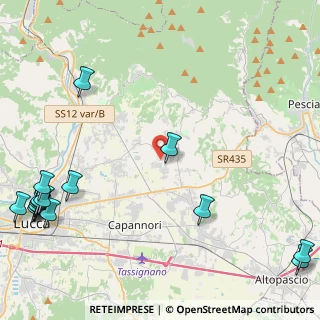 Mappa Via delle Sane Vecchie, 55012 Capannori LU, Italia (7.05588)