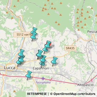 Mappa Via delle Sane Vecchie, 55012 Capannori LU, Italia (3.82385)