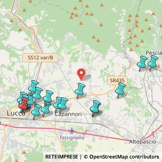 Mappa Via delle Sane Vecchie, 55012 Capannori LU, Italia (5.826)