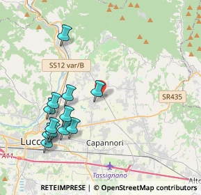 Mappa Via del Chiasso Lammari, 55013 Lucca LU, Italia (4.39167)