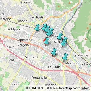 Mappa Via Amalfi, 59100 Prato PO, Italia (1.26667)