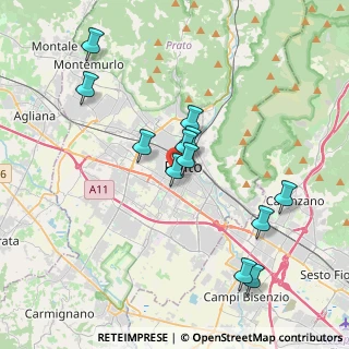 Mappa Via Giovacchino Carradori, 59100 Prato PO, Italia (3.68833)