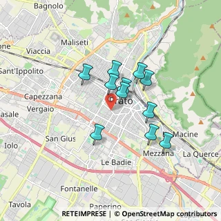 Mappa Via Giovacchino Carradori, 59100 Prato PO, Italia (1.36818)