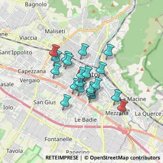 Mappa Via Giovacchino Carradori, 59100 Prato PO, Italia (1.2485)