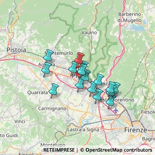 Mappa Via Giovacchino Carradori, 59100 Prato PO, Italia (5.485)