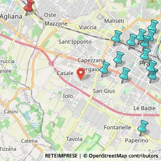 Mappa Via per Casale, 59100 Prato PO, Italia (3.395)