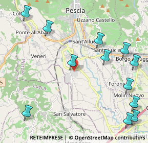 Mappa Via Caravaggio, 51017 Pescia PT, Italia (2.8925)