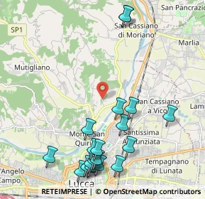 Mappa Via Montebonelli, 55100 Lucca LU, Italia (2.609)
