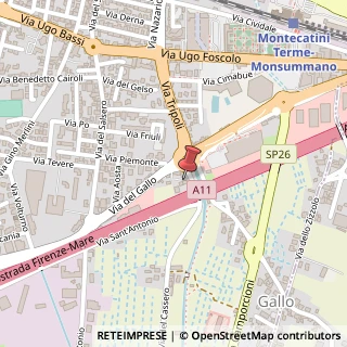 Mappa Via del Gallo, 50, 51016 Montecatini Terme, Pistoia (Toscana)