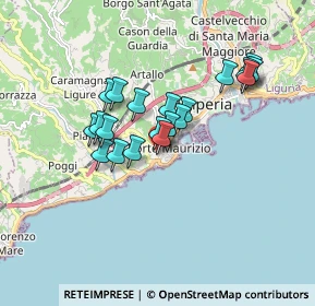 Mappa Via Goffredo Mameli, 18100 Imperia IM, Italia (1.3995)