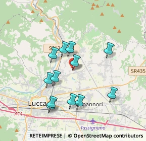 Mappa Via di Molina, 55013 Capannori LU, Italia (3.4025)