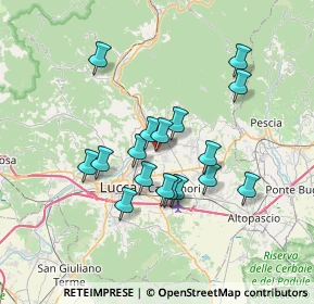 Mappa Via di Molina, 55013 Capannori LU, Italia (6.08706)