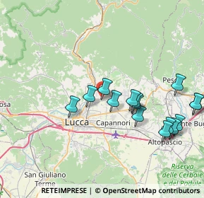 Mappa Via di Molina, 55013 Capannori LU, Italia (8.15067)