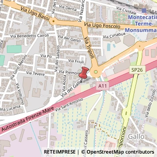 Mappa Via del Gallo, 23, 51016 Montecatini Terme, Pistoia (Toscana)