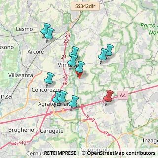 Mappa Via Dante Alighieri, 20875 Burago di Molgora MB, Italia (3.34667)