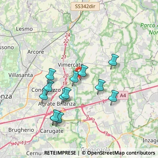 Mappa Via Dante Alighieri, 20875 Burago di Molgora MB, Italia (3.70462)