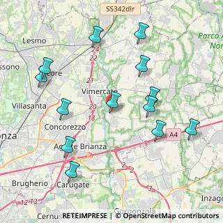 Mappa Via Dante Alighieri, 20875 Burago di Molgora MB, Italia (4.41154)