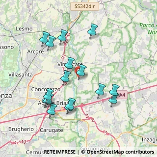 Mappa Via Dante Alighieri, 20875 Burago di Molgora MB, Italia (3.85813)