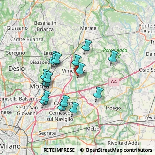 Mappa Via Dante Alighieri, 20875 Burago di Molgora MB, Italia (6.85471)