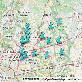 Mappa Via Dante Alighieri, 20875 Burago di Molgora MB, Italia (7.60389)