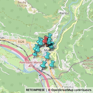 Mappa Via E. Chanoux, 11027 Saint-Vincent AO, Italia (0.411)