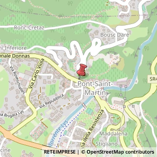 Mappa Via rue E.Chanoux, 95, 11026 Pont-Saint-Martin, Aosta (Valle d'Aosta)