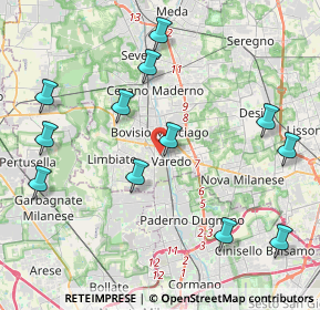 Mappa Via Arrigo Boito, 20813 Bovisio-Masciago MB, Italia (4.6525)