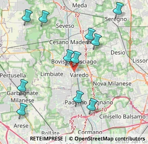 Mappa Via Arrigo Boito, 20813 Bovisio-Masciago MB, Italia (4.52909)
