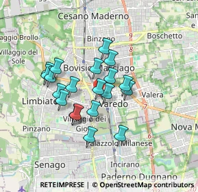 Mappa Via Arrigo Boito, 20813 Bovisio-Masciago MB, Italia (1.362)