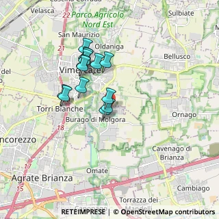 Mappa Via Gaetano Donizetti, 20875 Burago di Molgora MB, Italia (1.45857)