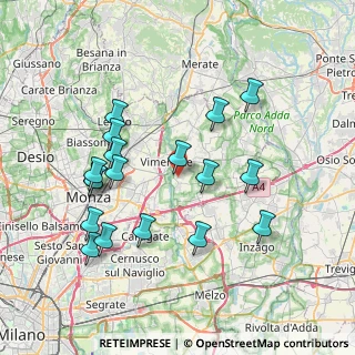 Mappa Via Gaetano Donizetti, 20875 Burago di Molgora MB, Italia (7.68278)