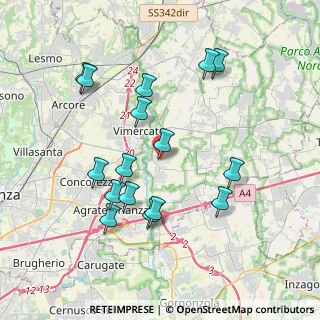 Mappa Via Gaetano Donizetti, 20875 Burago di Molgora MB, Italia (3.7975)