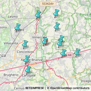 Mappa Via Gaetano Donizetti, 20875 Burago di Molgora MB, Italia (4.28083)