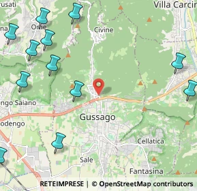 Mappa Via Fossa, 25064 Gussago BS, Italia (3.07)