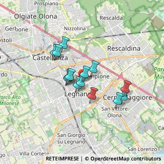 Mappa Via Ugo Foscolo, 20025 Legnano MI, Italia (1.27857)