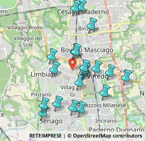 Mappa Via Venezia, 20812 Limbiate MB, Italia (1.808)
