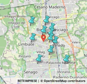 Mappa Via Venezia, 20812 Limbiate MB, Italia (1.29727)