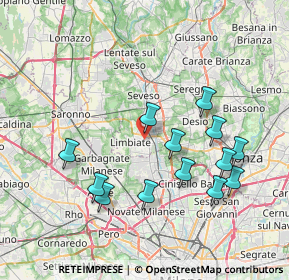 Mappa Via Venezia, 20812 Limbiate MB, Italia (7.60385)