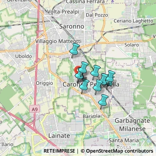 Mappa Via Borroni, 21042 Caronno Pertusella VA, Italia (1.03769)