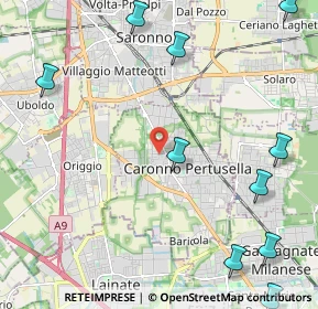 Mappa Via Filzi Fabio, 21042 Caronno Pertusella VA, Italia (3.16091)