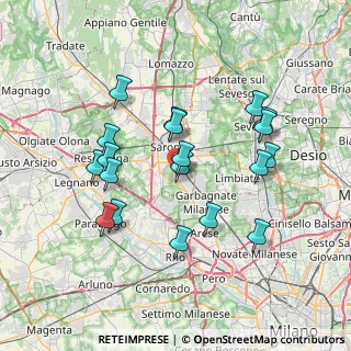 Mappa Via Filzi Fabio, 21042 Caronno Pertusella VA, Italia (6.95947)