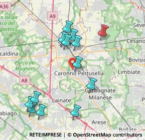 Mappa Via Borroni, 21042 Caronno Pertusella VA, Italia (4.01615)