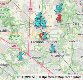 Mappa Via Filzi Fabio, 21042 Caronno Pertusella VA, Italia (3.49182)