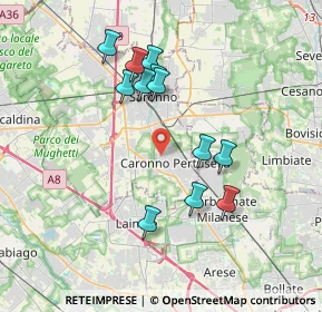 Mappa Via Borroni, 21042 Caronno Pertusella VA, Italia (3.365)