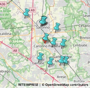 Mappa Via Filzi Fabio, 21042 Caronno Pertusella VA, Italia (3.21769)